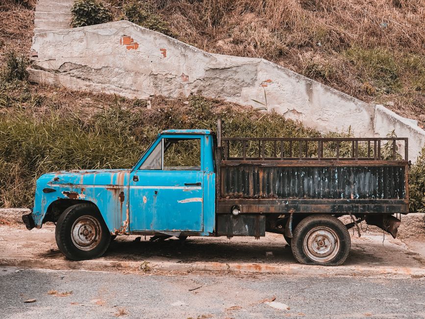 A pickup truck parked outdoors